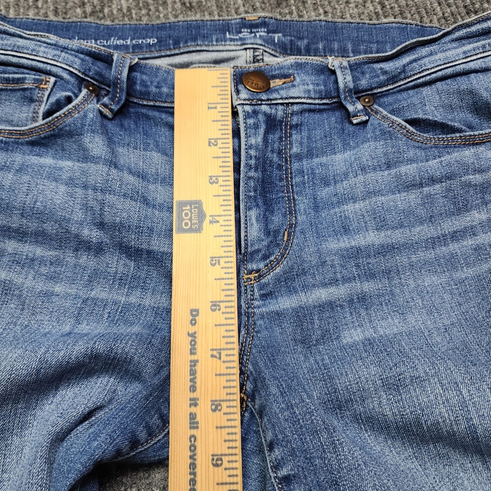 Ann Taylor Loft Modern Cuffed Crop Jeans Womens 29/8 Medium Wash Blue Denim - Picture 4 of 8